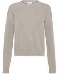 Brunello Cucinelli - Cotton English-rib Sweater - Lyst