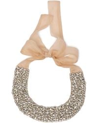 Marina Rinaldi - Embellished Silk Choker - Lyst