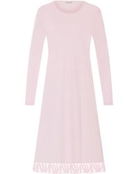 Hanro - Cotton Rosaria Long-Sleeve Nightdress - Lyst