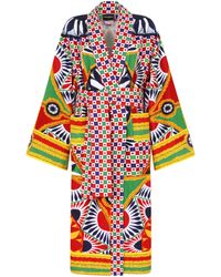Dolce & Gabbana - Terry Cotton Carretto Robe - Lyst