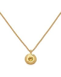 Monica Vinader - Vermeil And Citrine November Birthstone Necklace - Lyst
