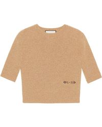 Gucci - Cashmere Horsebit-detail Sweater - Lyst