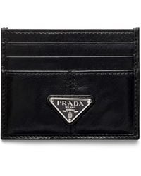Prada - Leather Card Holder - Lyst