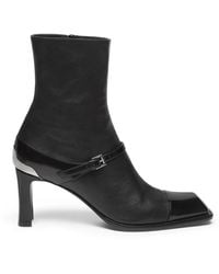 McQueen - Leather Niko Ankle Boots 70 - Lyst