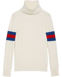 Gucci - Wool-cashmere Cable-knit Sweater - Lyst