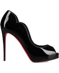 Christian Louboutin - Hot Chick Alta Patent Leather Peep Toe Pumps 100 - Lyst