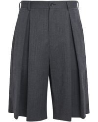 Comme des Garçons - Wool-Blend Pleated Tailored Shorts - Lyst