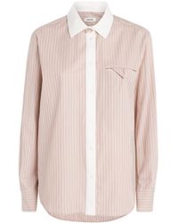 Sandro - Cotton Stripe Contrast-Collar Shirt - Lyst