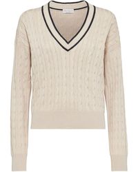 Brunello Cucinelli - V-neck Cable-knit Sweater - Lyst
