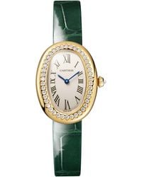 Cartier - Small And Diamond Baignoire De Watch - Lyst