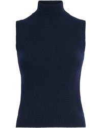 Safiyaa - Wool-Cashmere Sleeveless High-Neck Sweater - Lyst