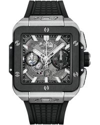 Hublot - Titanium And Ceramic Square Bang Unico Watch - Lyst