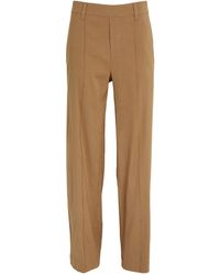 Vince - Linen-blend High-rise Straight Trousers - Lyst
