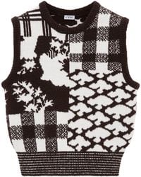 Loewe - X Cosima Von Bonin Wool-Blend Jacquard Sweater Vest - Lyst