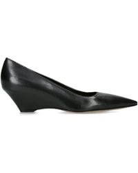 The Row - Liisa Leather Wedge Pumps 45 - Lyst