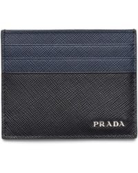Prada - Saffiano Leather Card Holder - Lyst