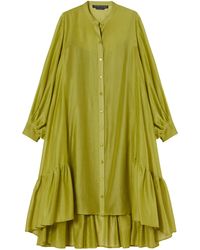 Marina Rinaldi - X Maccapani Cotton-Silk Macro Midi Dress - Lyst