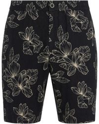 Vince - Linen-Blend Floral Cabana Shorts - Lyst