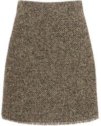 Weekend by Maxmara - Virgin Wool-Blend Tweed Mini Skirt - Lyst