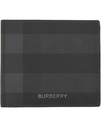 Burberry Synthetic London Check Money Clip Wallet Navy/black in Blue for  Men | Lyst