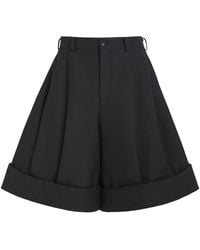 Comme des Garçons - Cotton Wide-Leg Shorts - Lyst