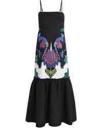 Lug Von Siga - Linen Printed Talia Midi Dress - Lyst