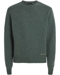 A.P.C. - Wool Logo Edmond Sweater - Lyst