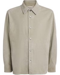 FRAME - Suede Shirt - Lyst