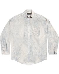 Balenciaga - Cocoon Leopard Print Shirt - Lyst