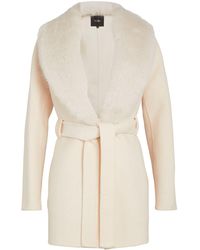Maje - Wool-Blend Wrap Coat - Lyst