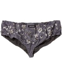 Miu Miu - Embellished Cotton-Blend Briefs - Lyst