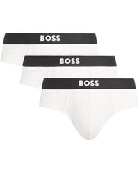 BOSS - Stretch-Cotton Logo Briefs - Lyst