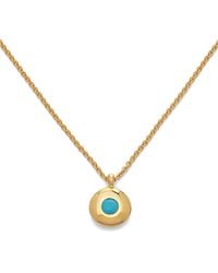 Monica Vinader - Vermeil And Turqouise May Birthstone Necklace - Lyst