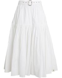 Jil Sander - Cotton Pleated Skirt - Lyst
