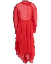 A.W.A.K.E. MODE - Silk Organza Shirt Midi Dress - Lyst