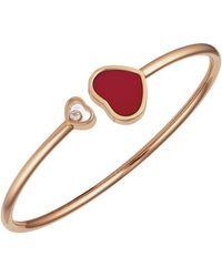 Chopard - And Diamond Happy Hearts Bangle - Lyst