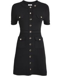 Sandro - Knitted Button-Up Mini Dress - Lyst