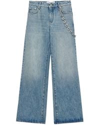 Loewe - Baggy Mid-rise Chain Jeans - Lyst