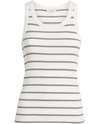 Vince - Rib-Knit Stripe Tank Top - Lyst