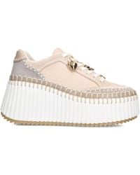 Chloé - Leather Nama Runner Platform Sneakers - Lyst