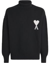 Ami Paris - Virgin Wool Ami De Coeur Rollneck Sweater - Lyst