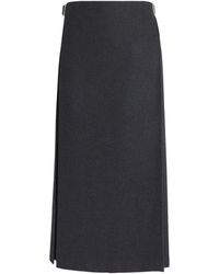 Johnstons of Elgin - X Le Kilt Wool-Cashmere Tailored Midi Skirt - Lyst