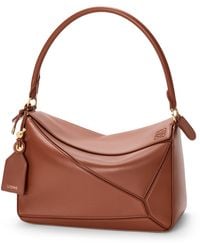 Loewe - Medium Leather Featherlight Puzzle Top-Handle Bag - Lyst