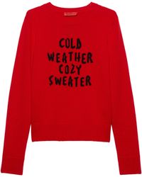MAX&Co. - Wool-Cashmere Embroidered Sweater - Lyst