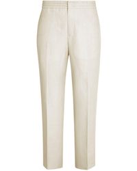 Zegna - Linen Elasticated Trousers - Lyst