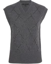 Maje - Wool-Blend Embellished Sweater Vest - Lyst