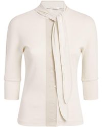 Lemaire - Stretch-Cotton-Linen Ascot Scarf T-Shirt - Lyst