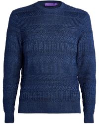 Ralph Lauren Purple Label - Silk-cotton Arran Sweater - Lyst