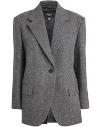 Weekend by Maxmara - Virgin Wool Tweed Blazer - Lyst