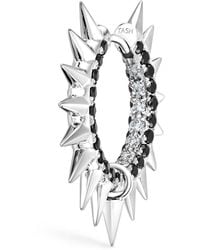 Maria Tash - And Diamond Pavé Metal Mohawk Hoop Earring - Lyst